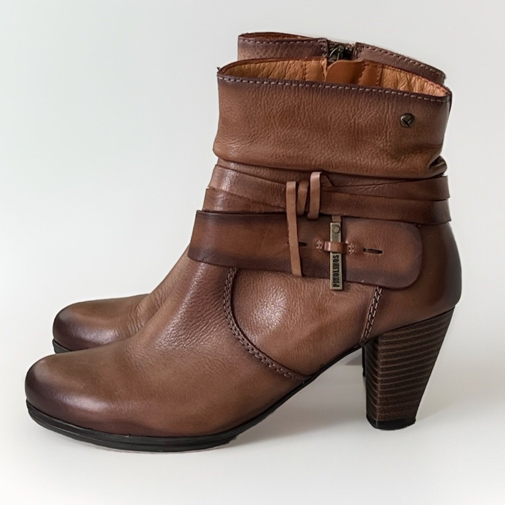Pikolinos Verona Boho Brown Leather Ankle Boots Bootie Size EU 36 / US 5.5 - 6